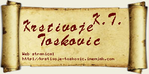Krstivoje Tošković vizit kartica